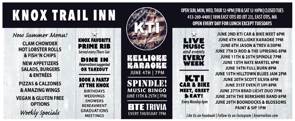 advertising for the knox trail inn.