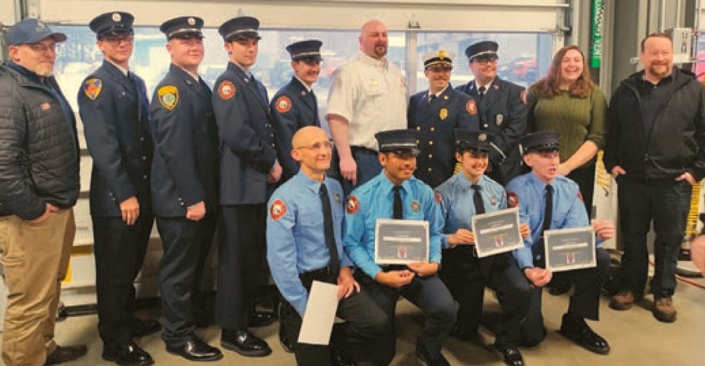 image of Sandisfield fire department graduates.