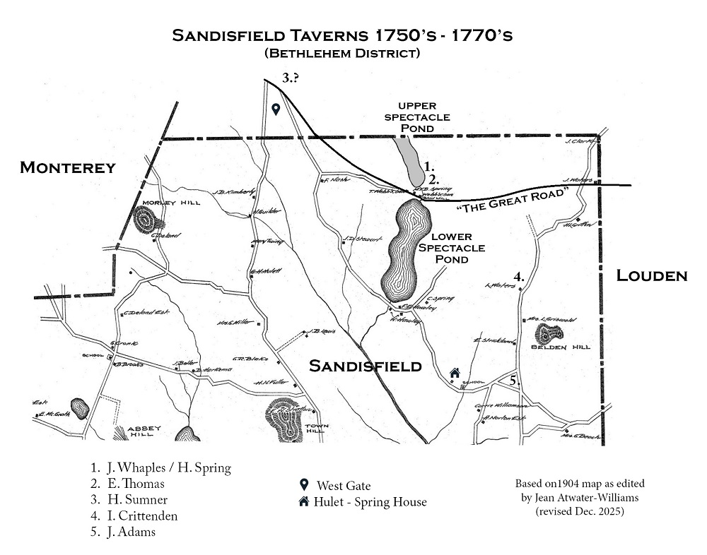 image of a 1904 map of Sandisfield.