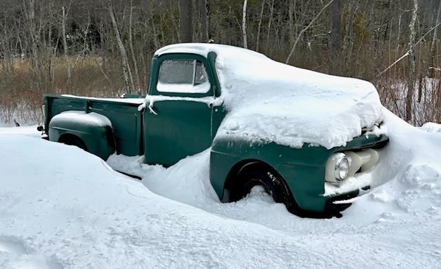 image of A buried truck.