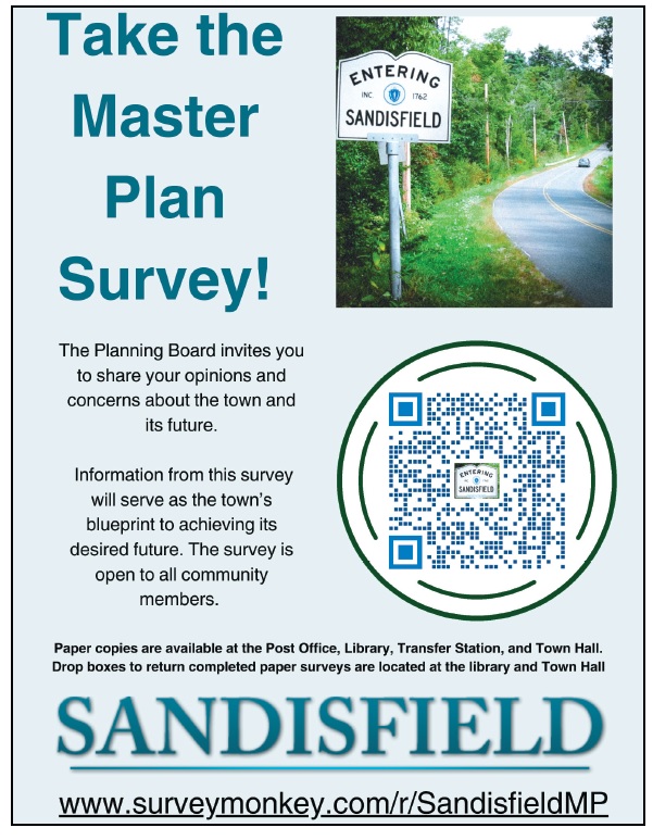 image of a QR survey code for the Sandisfield master plan
