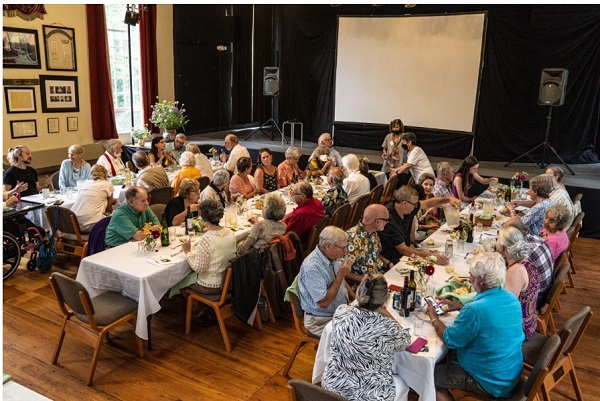 image of people having dinner.