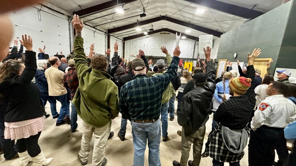 image of the Sandisfield special town meeting.