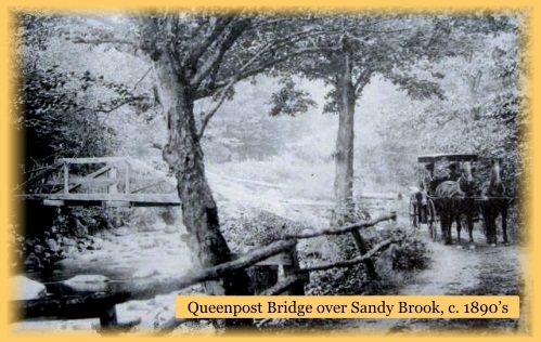 image of the the Queenpost Bridge over Sandy Brook.