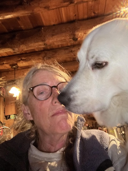 image of the Brigitte Ruthman and her dog Buck.