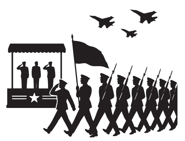 image of a militart parade.
