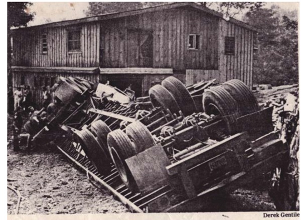 image of crashed truck.