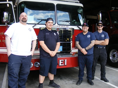 image of Acting Chief Chris Colonair, Sgt. Tom Zeimet, Lt. Josh Ramirez, and Capt. Collin Wolfe.